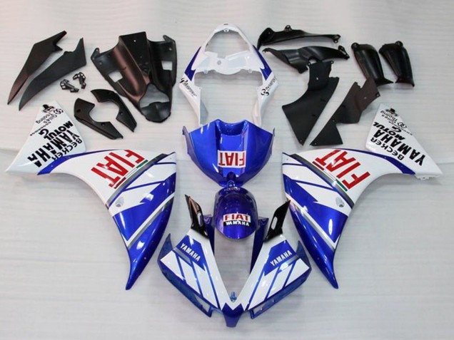 Descuento Carenado Moto Yamaha YZF 1000 R1 2012-2014 - Blanco Azul Rojo Fiat