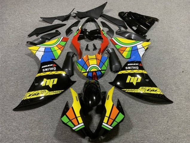 Descuento Carenados Moto Yamaha YZF 1000 R1 2012-2014 - Negro Brillante Amarillo Rojo Azul Verde HP RuedaColores