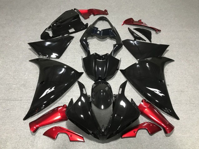 Descuento Carenados Moto Yamaha YZF 1000 R1 2012-2014 - Negro Brillante Rojo