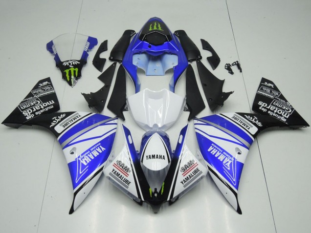 Descuento Carenados Moto Yamaha YZF 1000 R1 2012-2014 - Blanco Azul Negro Verde Monstruo Yamalube