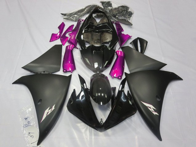 Descuento Carenados Moto Yamaha YZF 1000 R1 2012-2014 - Negro Brillante Negro Mate Rosa