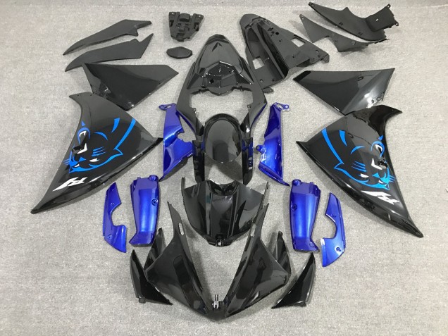 Descuento Carenados Moto Yamaha YZF 1000 R1 2012-2014 - Negro Brillante Azul Panther