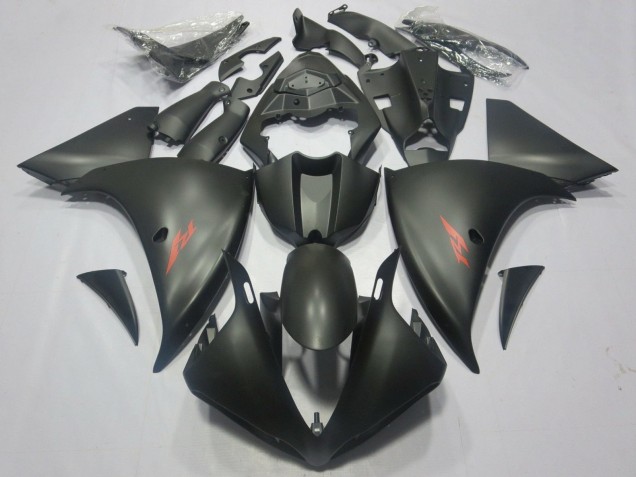 Descuento Carenados Moto Yamaha YZF 1000 R1 2012-2014 - Negro Mate Rojo Calcomanía