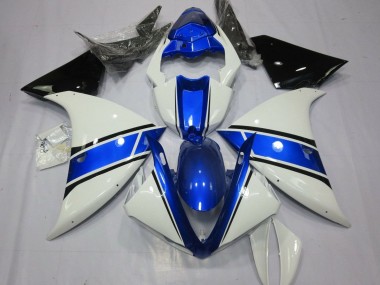 Descuento Carenados Moto Yamaha YZF 1000 R1 2012-2014 - Blanco Azul Negro