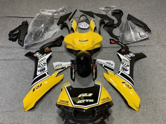 Descuento Carenados Moto Yamaha YZF 1000 R1 2015-2019 - Amarillo Blanco Negro GYTR