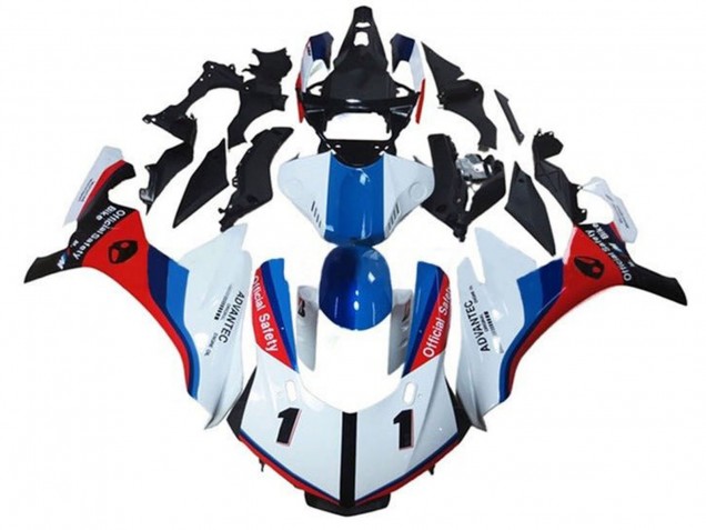 Descuento Carenados Moto Yamaha YZF 1000 R1 2015-2019 - Blanco Azul Rojo Negro Official Safety