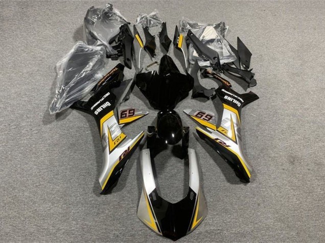 Descuento Carenados Moto Yamaha YZF 1000 R1 2015-2019 - Plata Amarillo Negro Brillante