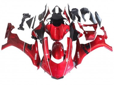 Descuento Carenado Moto Yamaha YZF 1000 R1 2015-2019 - Rojo Negro Blanco Raya