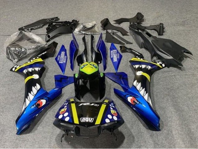 Descuento Carenados Moto Yamaha YZF 1000 R1 2015-2019 - Azul Amarillo Negro Tiburón