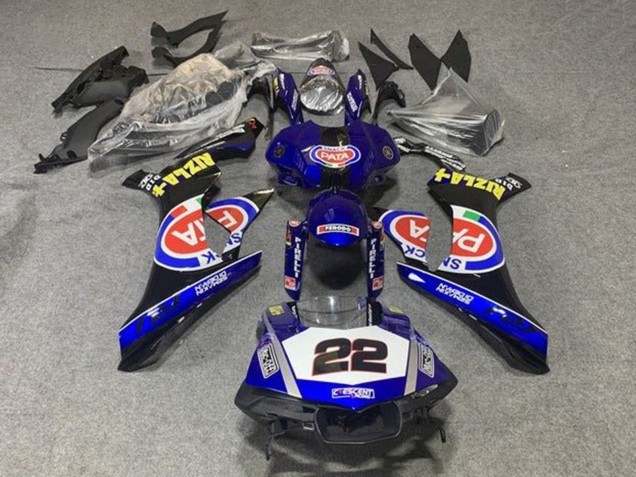 Descuento Carenados Moto Yamaha YZF 1000 R1 2015-2019 - Azul Blanco Negro Rojo Pata 22