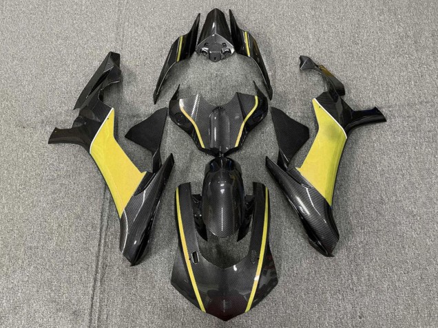 Descuento Carenados Moto Yamaha YZF 1000 R1 2015-2019 - Falso FibraCarbono Amarillo