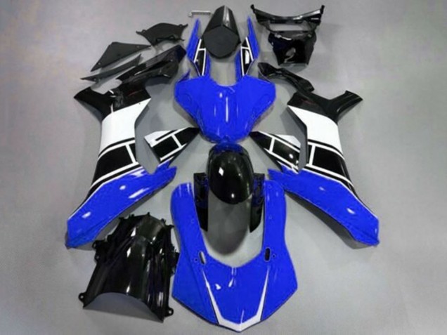 Descuento Carenado Moto Yamaha YZF 1000 R1 2015-2019 - Azul Blanco Negro Brillante