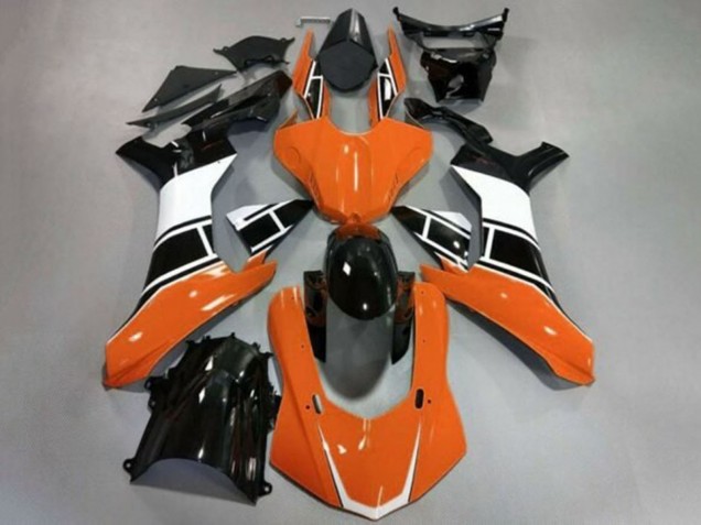Descuento Carenados Moto Yamaha YZF 1000 R1 2015-2019 - Blanco Naranja Negro Brillante