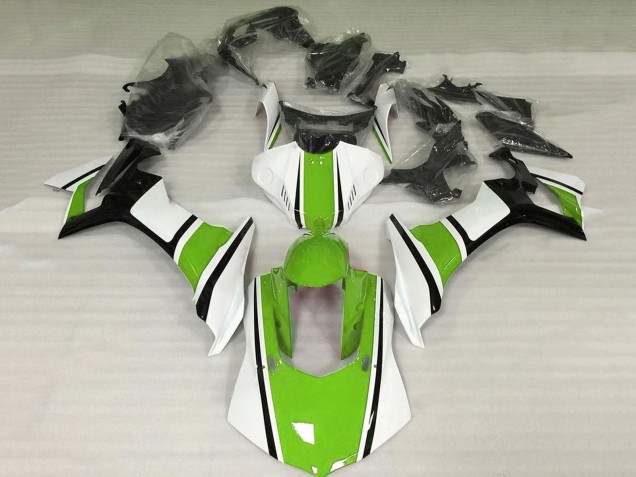 Descuento Carenados Moto Yamaha YZF 1000 R1 2015-2019 - Blanco Verde Negro