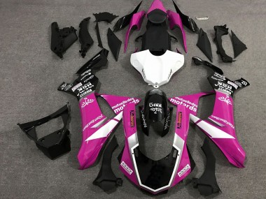 Descuento Carenados Moto Yamaha YZF 1000 R1 2015-2019 - Rosa Blanco Negro Brillante