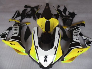 Descuento Carenados Moto Yamaha YZF 1000 R1 2015-2019 - Amarillo Blanco Negro