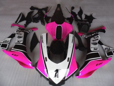Descuento Carenados Moto Yamaha YZF 1000 R1 2015-2019 - Rosa Blanco Negro Brillante Motul YSP