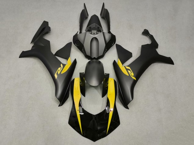 Descuento Carenados Moto Yamaha YZF 1000 R1 2015-2019 - Negro Mate Negro Brillante Amarillo