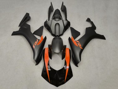 Descuento Carenados Moto Yamaha YZF 1000 R1 2015-2019 - Negro Mate Negro Brillante Naranja