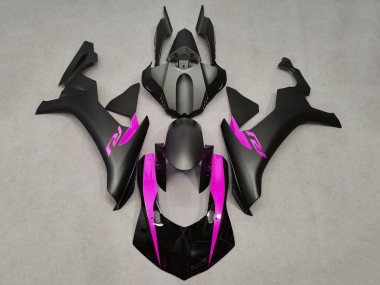 Descuento Carenados Moto Yamaha YZF 1000 R1 2015-2019 - Negro Mate Negro Brillante Rosa