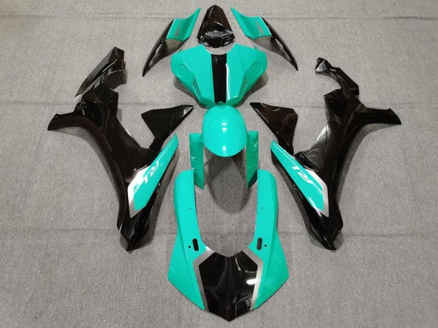 Descuento Carenados Moto Yamaha YZF 1000 R1 2015-2019 - Turquesa Azul Negro Brillante