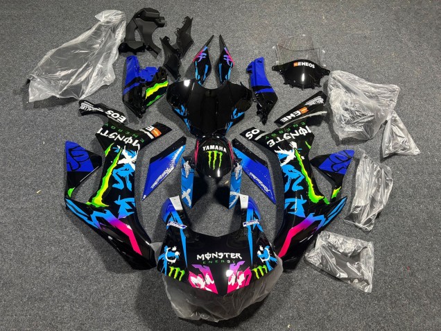 Descuento Carenados Moto Yamaha YZF 1000 R1 2020-2025 - Negro Azul Rosa Monstruo