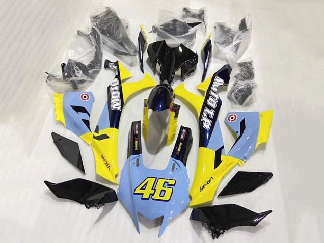 Descuento Carenados Moto Yamaha YZF 1000 R1 2020-2025 - Azul Amarillo Negro Brillante Moto T.P 46