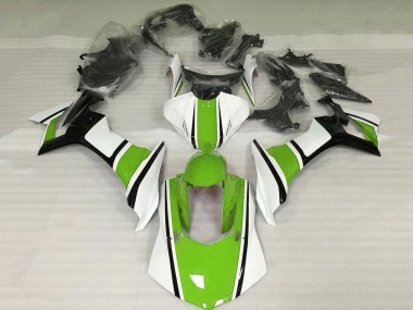 Descuento Carenado Moto Yamaha YZF 1000 R1 2020-2025 - Blanco Verde Negro Brillante
