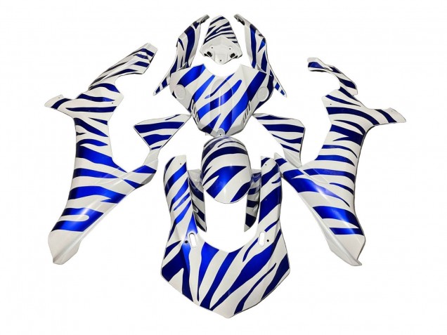 Descuento Carenados Moto Yamaha YZF 1000 R1 2020-2025 - Blanco Azul Cebra