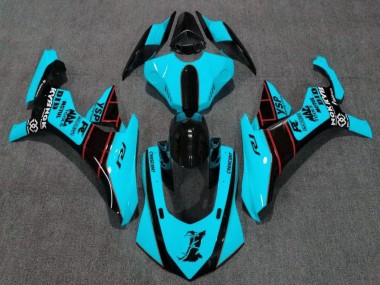 Descuento Carenados Moto Yamaha YZF 1000 R1 2020-2025 - Turquesa Azul Rojo Negro Brillante