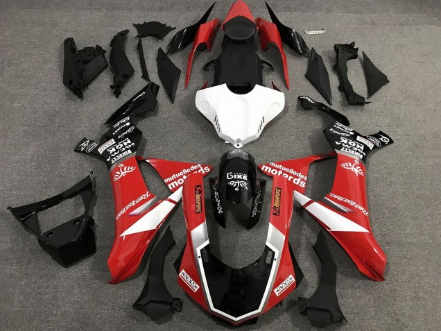 Descuento Carenados Moto Yamaha YZF 1000 R1 2020-2025 - Rojo Blanco Negro Brillante Sam