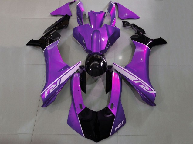 Descuento Carenados Moto Yamaha YZF 1000 R1 2020-2025 - Púrpura Plata Negro Brillante