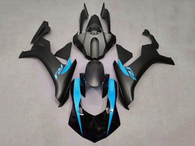 Descuento Carenados Moto Yamaha YZF 1000 R1 2020-2025 - Negro Brillante Negro Mate Azul Claro