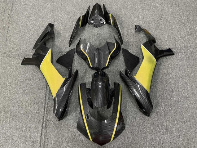 Descuento Carenados Moto Yamaha YZF 1000 R1 2020-2025 - Falso FibraCarbono Amarillo