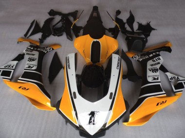 Descuento Carenados Moto Yamaha YZF 1000 R1 2020-2025 - Naranja Blanco Negro