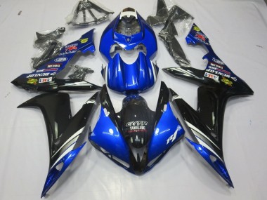 Descuento Carenados Moto Yamaha YZF 1000 R1 2004-2006 - Azul Blanco Plata Negro GYTR Yamalube Dunlop
