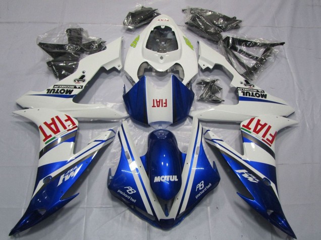 Descuento Carenados Moto Yamaha YZF 1000 R1 2004-2006 - Blanco Azul Rojo Fiat Motul