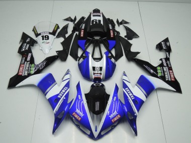 Descuento Carenados Moto Yamaha YZF 1000 R1 2004-2006 - Azul Blanco Negro Fimer Yamalube