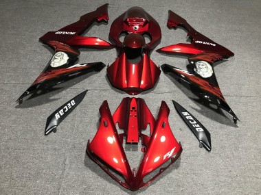 Descuento Carenado Moto Yamaha YZF 1000 R1 2004-2006 - Rojo Negro Mate