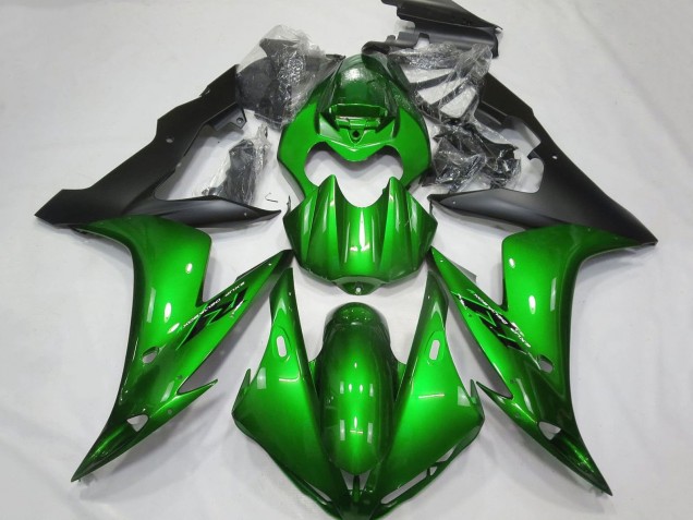 Descuento Carenados Moto Yamaha YZF 1000 R1 2004-2006 - Verde Negro Mate