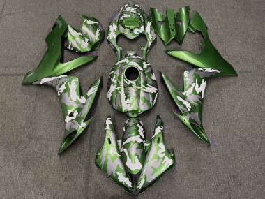 Descuento Carenados Moto Yamaha YZF 1000 R1 2004-2006 - Verde Blanco Gris Camouflage