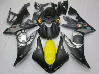 Descuento Carenados Moto Yamaha YZF 1000 R1 2004-2006 - Negro Mate Plata Amarillo
