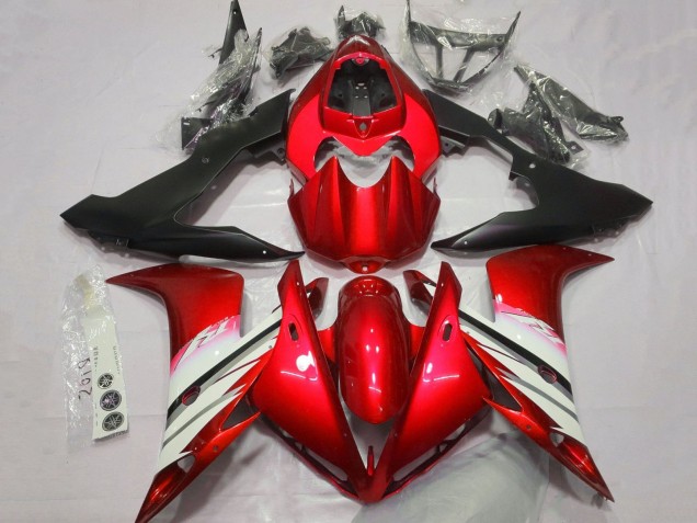 Descuento Carenados Moto Yamaha YZF 1000 R1 2004-2006 - Rojo Blanco Negro Mate