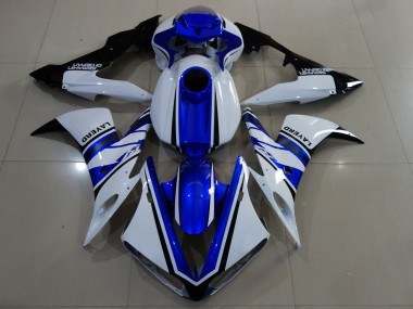 Descuento Carenados Moto Yamaha YZF 1000 R1 2004-2006 - Blanco Azul Negro