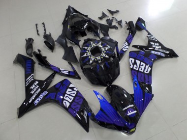 Descuento Carenados Moto Yamaha YZF 1000 R1 2007-2008 - Negro Azul Púrpura Blanco Rossi