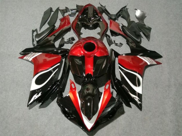 Descuento Carenados Moto Yamaha YZF 1000 R1 2007-2008 - Rojo Blanco Negro