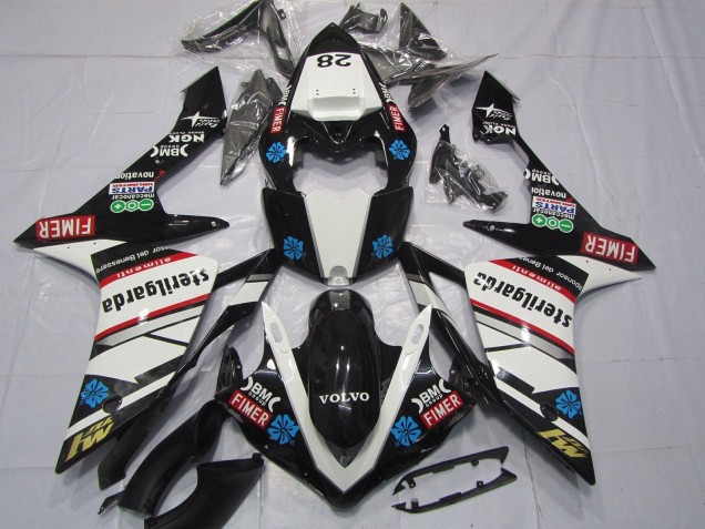 Descuento Carenados Moto Yamaha YZF 1000 R1 2007-2008 - Negro Brillante Blanco Rojo Azul Volvo Sterilgarda Fimer