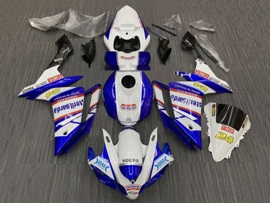Descuento Carenados Moto Yamaha YZF 1000 R1 2007-2008 - Blanco Azul Rojo Volvo Fimer Sterilgarda