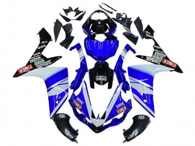 Descuento Carenados Moto Yamaha YZF 1000 R1 2007-2008 - Azul Blanco Negro Volvo Fimer Yamalube