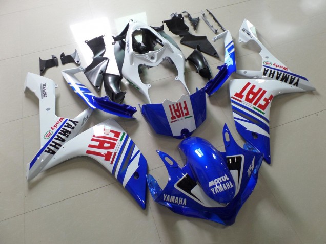 Descuento Carenado Moto Yamaha YZF 1000 R1 2007-2008 - Blanco Azul Rojo Fiat